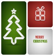 Christmas decoration made from white paper