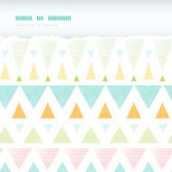 Abstract ikat triangles stripes horizontal torn seamless pattern background