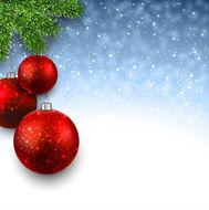 blue background with christmas balls N6
