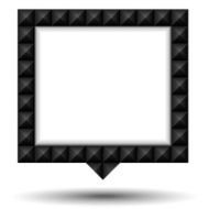 Speech Bubble with Black Textured Border