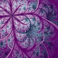 Beautiful fractal flower in vinous and gray Computer generated N2