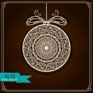 Vintage Card with Christmas Ball N5