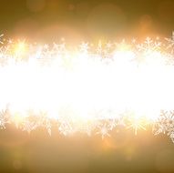 Golden christmas background with white copyspace