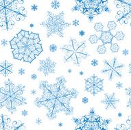 Christmas seamless pattern from snowflakes N26