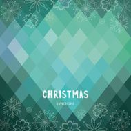 Christmas and New Year rhombus background with snowflakes N2