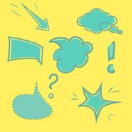 collection of grunge speech bubbles N2