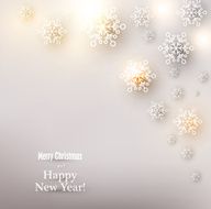Christmas background with glowing snowflakes N4