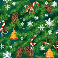 Christmas and New Year seamless background - fir tree