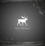 Grunge black reindeer background