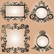 vector vintage frames set N7