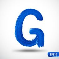 Watercolor Alphabet Letter G Grunge background