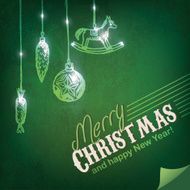 greeting card merry christmas and happy new year N2