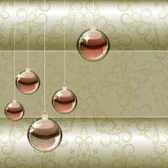 Christmas background with transparent balls