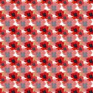 Seamless pattern with watercolor poppies