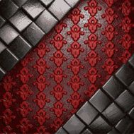 metal on red background N128