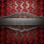 metal on red background N129