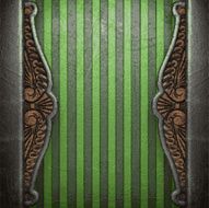 metal on green background N133