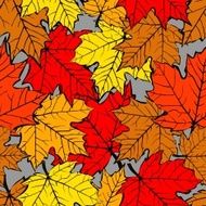 Autumn leaves seamless pattern N44