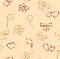 pink seamless pattern of childish picture N2