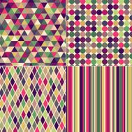 seamless multicolored geometric pattern