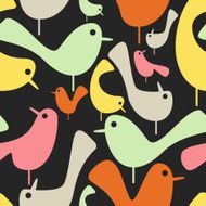 vector seamless birds wallpaper