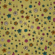Seamless childish floral pattern