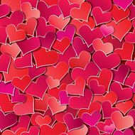 Seamless pattern with Red hearts confetti Valentine&#039;s day background N2