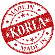made in korea red stamp