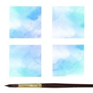 Set of Colorful water color painting background N437