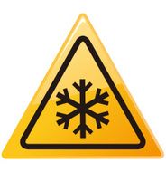 snow ahead warning sign Vector