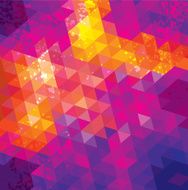 Square composition with geometric shapes