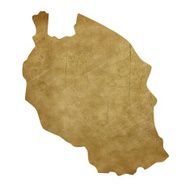 Tanzania grunge treasure map
