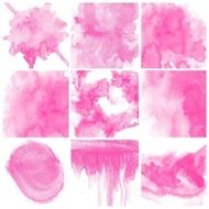 Set of Colorful water color painting background N442