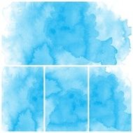 Set of Colorful water color painting background N449