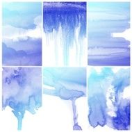 Set of Colorful water color painting background N450