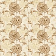 Seamless pattern with peony drawings