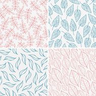 Set of leaves seamless patterns N2