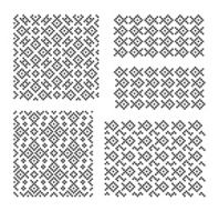 Fishes seamless geometrical patterns