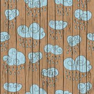 clouds on wood