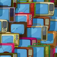 Retro tv set pattern