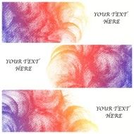 Set of Colorful water color painting background N469