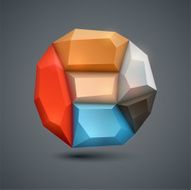 Abstract background in origami style