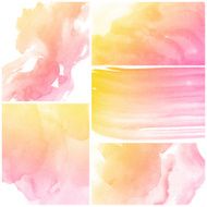 Set of Colorful water color painting background N484