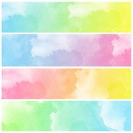 Set of Colorful water color painting background N485