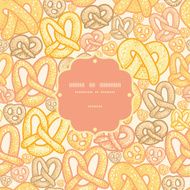 Pretzels frame seamless pattern background