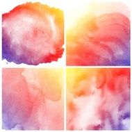 Set of Colorful water color painting background N488