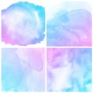Set of Colorful water color painting background N489