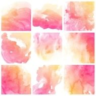 Set of Colorful water color painting background N490