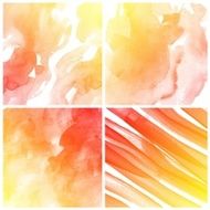 Set of Colorful water color painting background N491