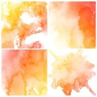 Set of Colorful water color painting background N492